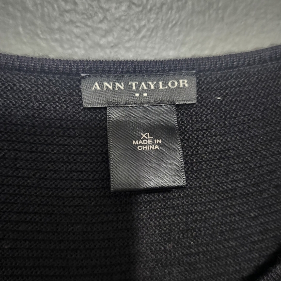 Ann Taylor Women's Black Long Sleeve Sheath Dress Size XL Wool Blend - Picture 5 of 10